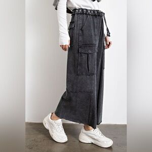 Free People Movement Utility Mineral Pull On Cargo Wide Leg Pants